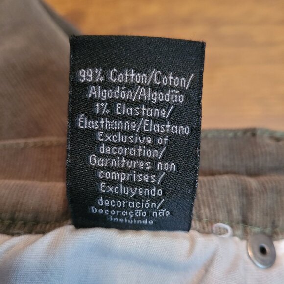 Calvin Klein Jeans Size 6 Corduroy Ultimate Skinny Olive Green Low Rise - Picture 5 of 11